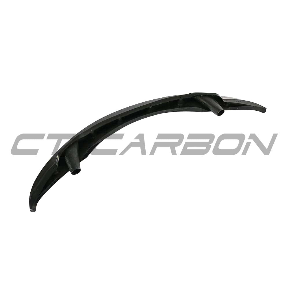BMW M3 E92/E90 carbon fibre splitter V2 by CT Carbon, showing sleek GT4-style aerodynamic front splitter in close-up.