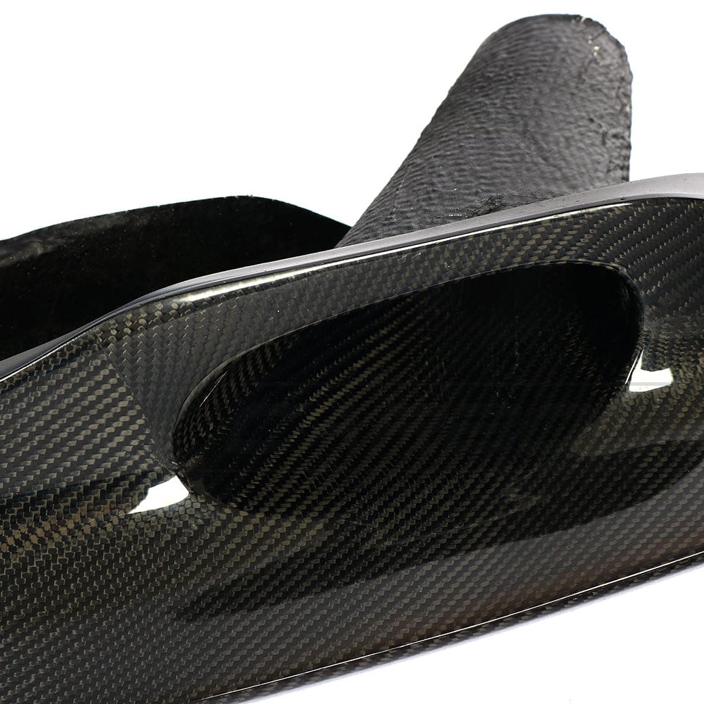 BMW M3 E92/E90 carbon fiber splitter V2 by CT Carbon, showing the sleek, lightweight GT4-style front splitter for enhanced aerodynamics.