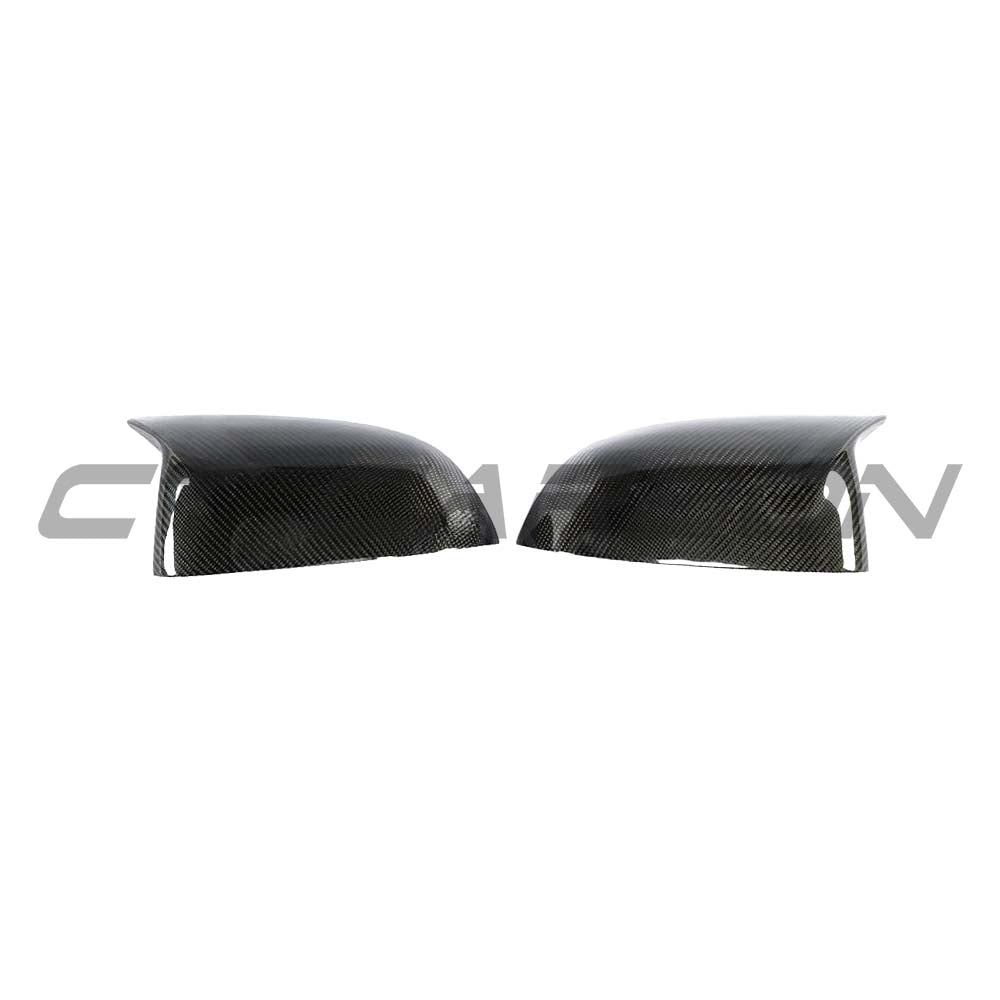 BMW X3/X4/X5/X6 G01/G02/G05/G06 carbon fiber mirrors by CT Carbon, showing sleek, lightweight mirror covers with carbon fiber finish.