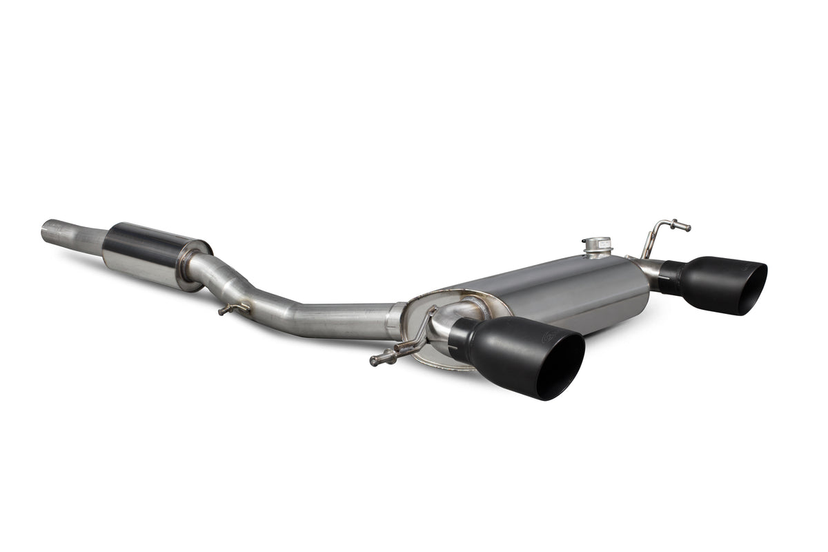 Scorpion Audi TT Mk1 quattro 3.2 V6 resonated cat-back exhaust system with polished stainless steel mufflers and pipes.