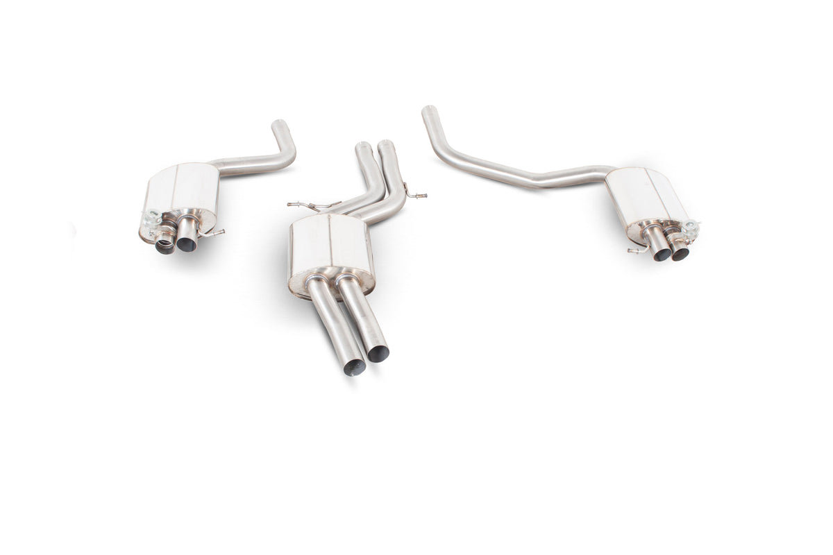Scorpion Audi RS4 B8 4.2 FSI quattro Avant and RS5 4.2 V8 coupe resonated half exhaust system with active exhaust valve.