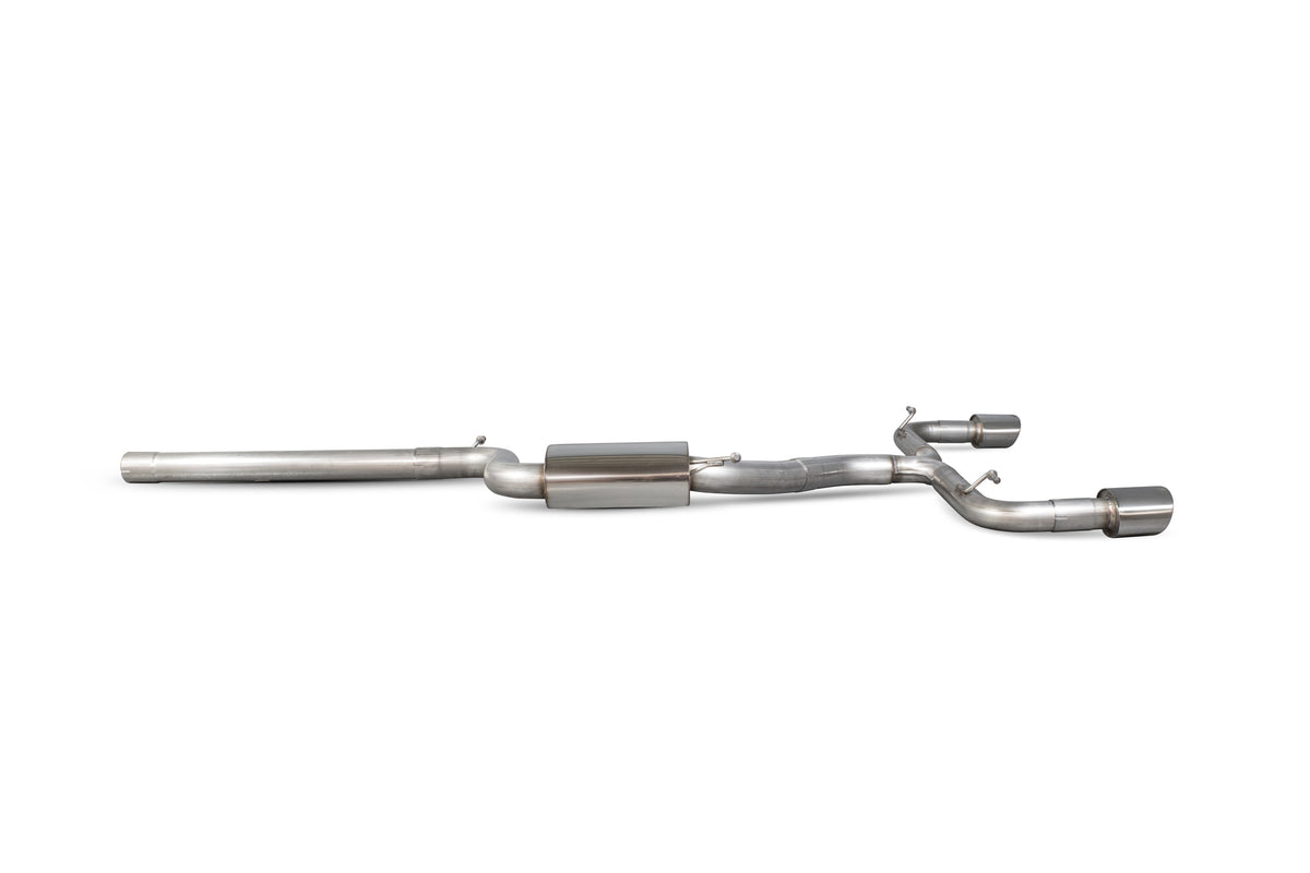 Scorpion GPF-Back Exhaust System for Seat Leon Cupra 2.0 TSI 280, 290, 300 models, showing the exhaust pipe and muffler components.