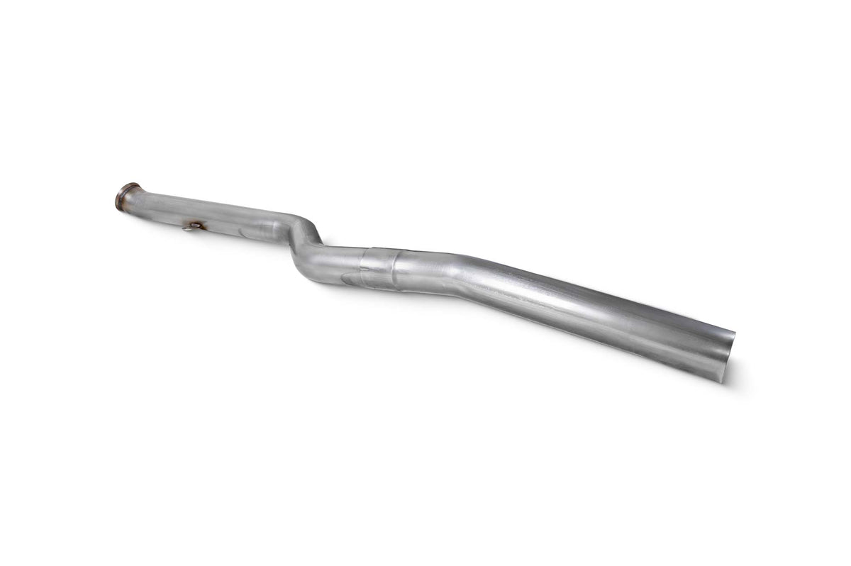 Scorpion BMW G20 G21 330i GPF delete pipe installed in the exhaust system, designed for saloon and touring models.