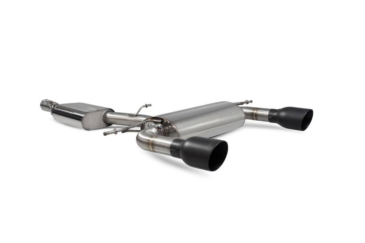 Scorpion Audi TT MK3 2.0 TFSI quattro cat-back exhaust system with resonated pipes, non-GPF model, no valves, stainless steel finish