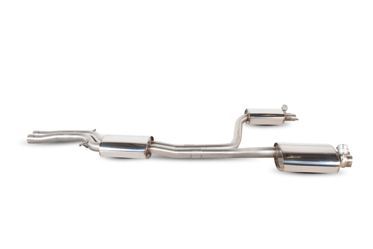 Scorpion Audi RS4 B8 4.2 FSI quattro Avant and RS5 4.2 V8 coupe resonated half exhaust system with active exhaust valve.