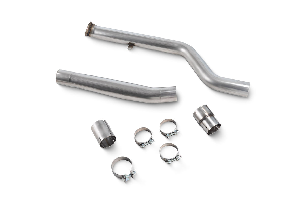 Scorpion BMW 230i G42 GPF Delete Pipe for xDrive models, designed to replace GPF system for improved exhaust flow.