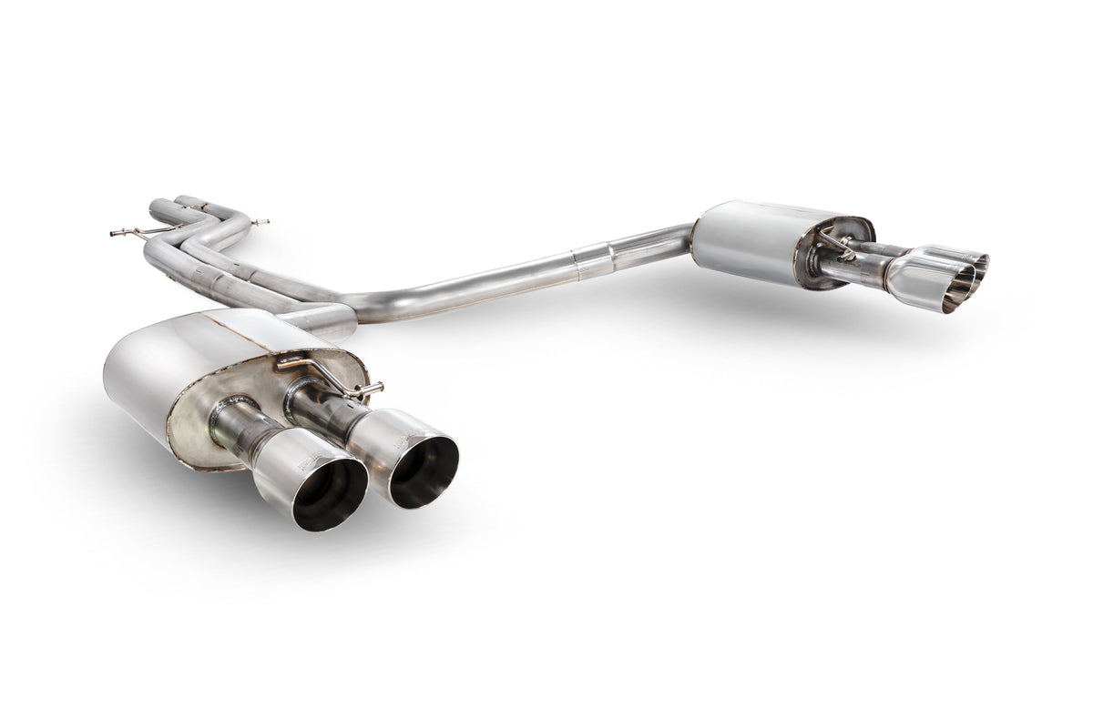 Scorpion Exhausts Audi S6/S7 C7 non-resonated half exhaust system without valves installed on a vehicle.