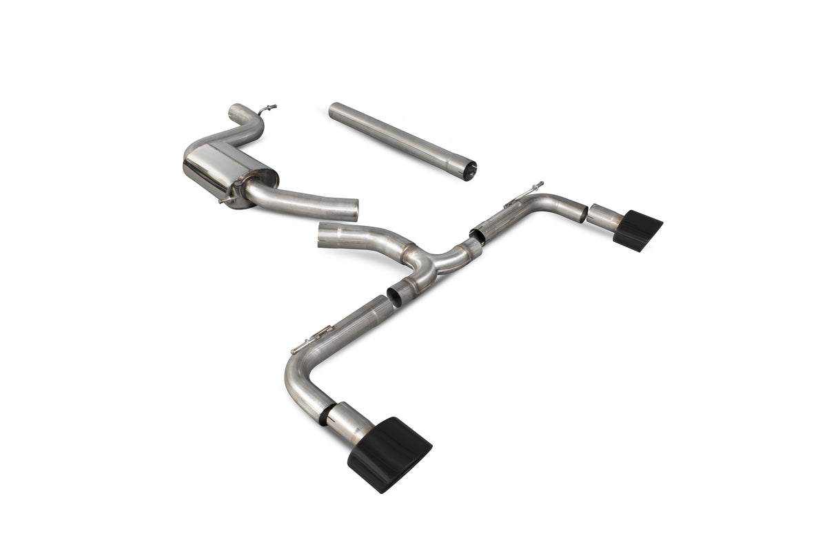 Scorpion Exhausts GPF-Back Exhaust System for Seat Leon Cupra 2.0 TSI 280-300, showing the non-resonated cat and GPF-back pipe