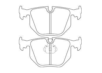 Official Endless EIP053 brake pad shape drawing