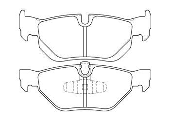 Official Endless EIP135 brake pad shape drawing