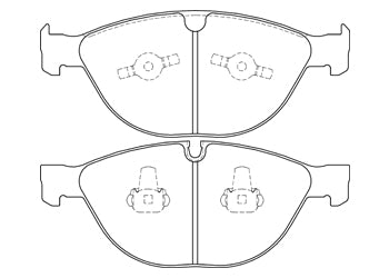 Official Endless EIP152 brake pad shape drawing