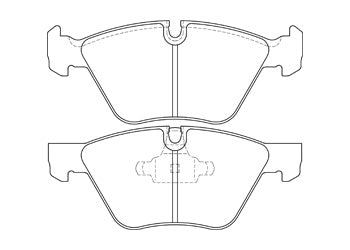 Official Endless EIP160 brake pad shape drawing