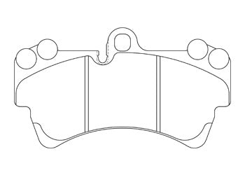 Official Endless EIP165 brake pad shape drawing