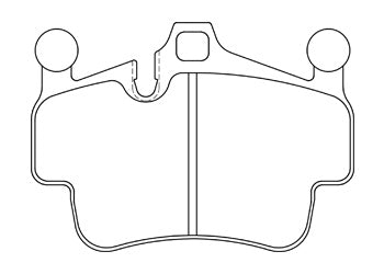 Official Endless EIP175 brake pad shape drawing