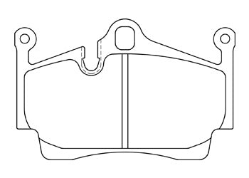 Official Endless EIP211 brake pad shape drawing