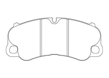 Official Endless EIP252 brake pad shape drawing