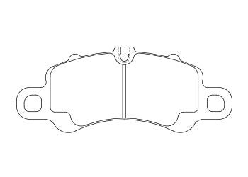 Official Endless EIP279 brake pad shape drawing