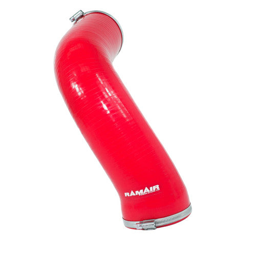 Ramair silicone intake pipe hose and replacement air filter for Audi S3 TSI MQB induction kit, showing the hose and filter components.