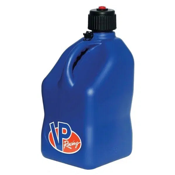VP Racing Square Motorsport Container 20Ltr, durable plastic fuel container with secure cap, designed for racing and motorsport use.