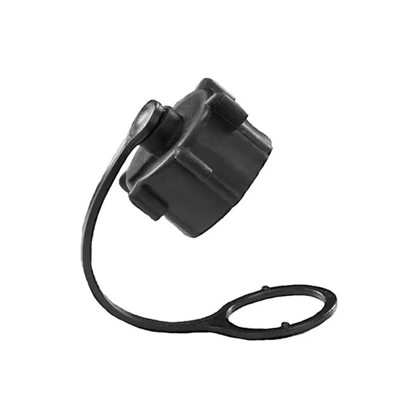 VP Racing vent cap for use with VP Motorsport containers, shown attached to a black container with venting features.