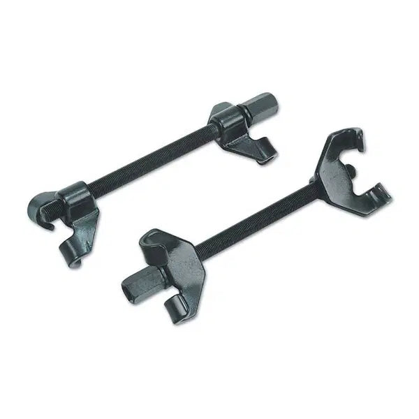 Laser Tools Coil Spring Compressor for automotive suspension, showing the spring compression tool in use.