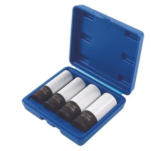 Laser Tools Laser 7752 special size wheel nut socket set 1/2D with multiple sockets for automotive wheel maintenance
