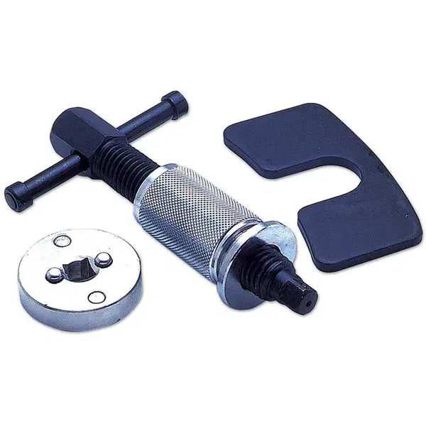 Laser Tools Brake Wind Back Tool Kit for brake calipers, with handles and components for rewinding brake pistons.