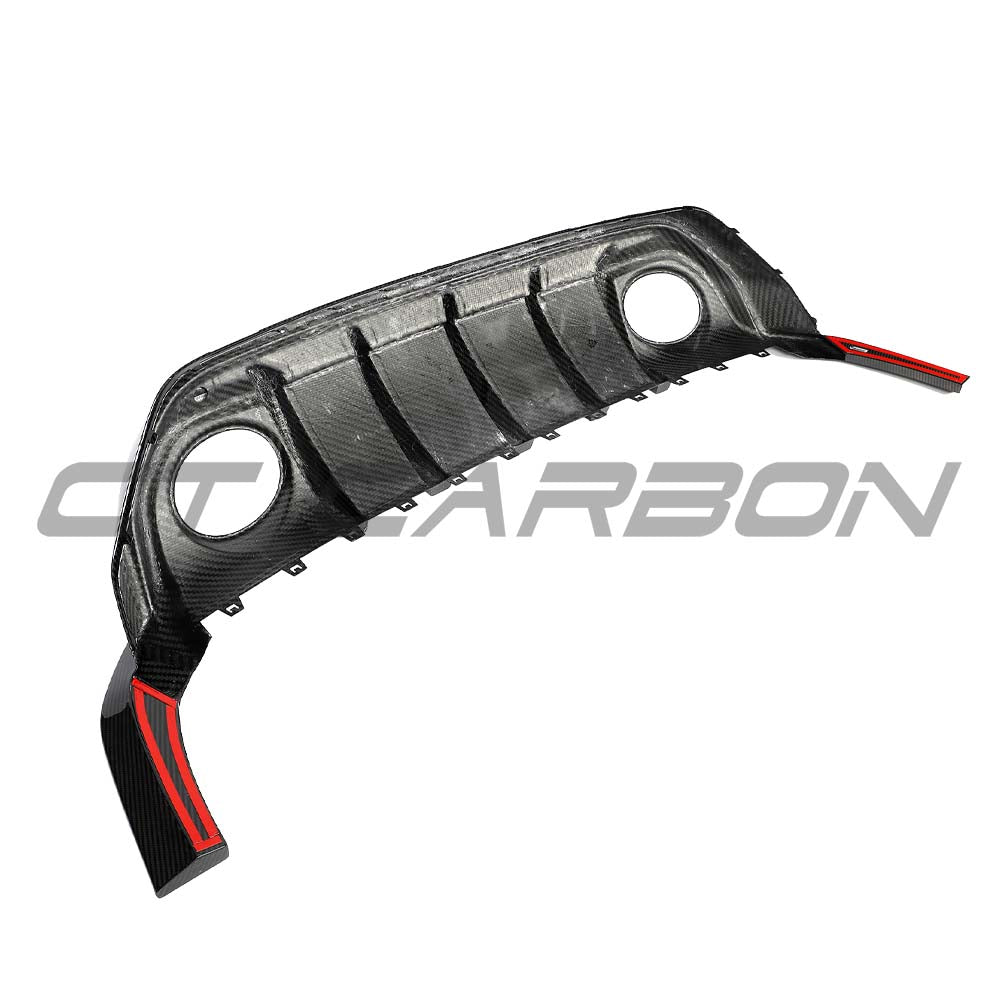 Full car carbon fibre kit for Audi RS3 8Y 2025+ facelift saloon by CT Carbon, showing detailed carbon fibre parts on the vehicle.