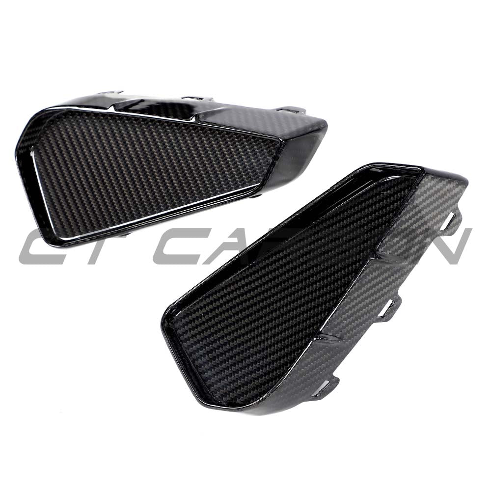 CT Carbon Audi RS3 8Y 2025+ carbon fiber rear reflector delete accessory, showing the sleek black carbon fiber surface.