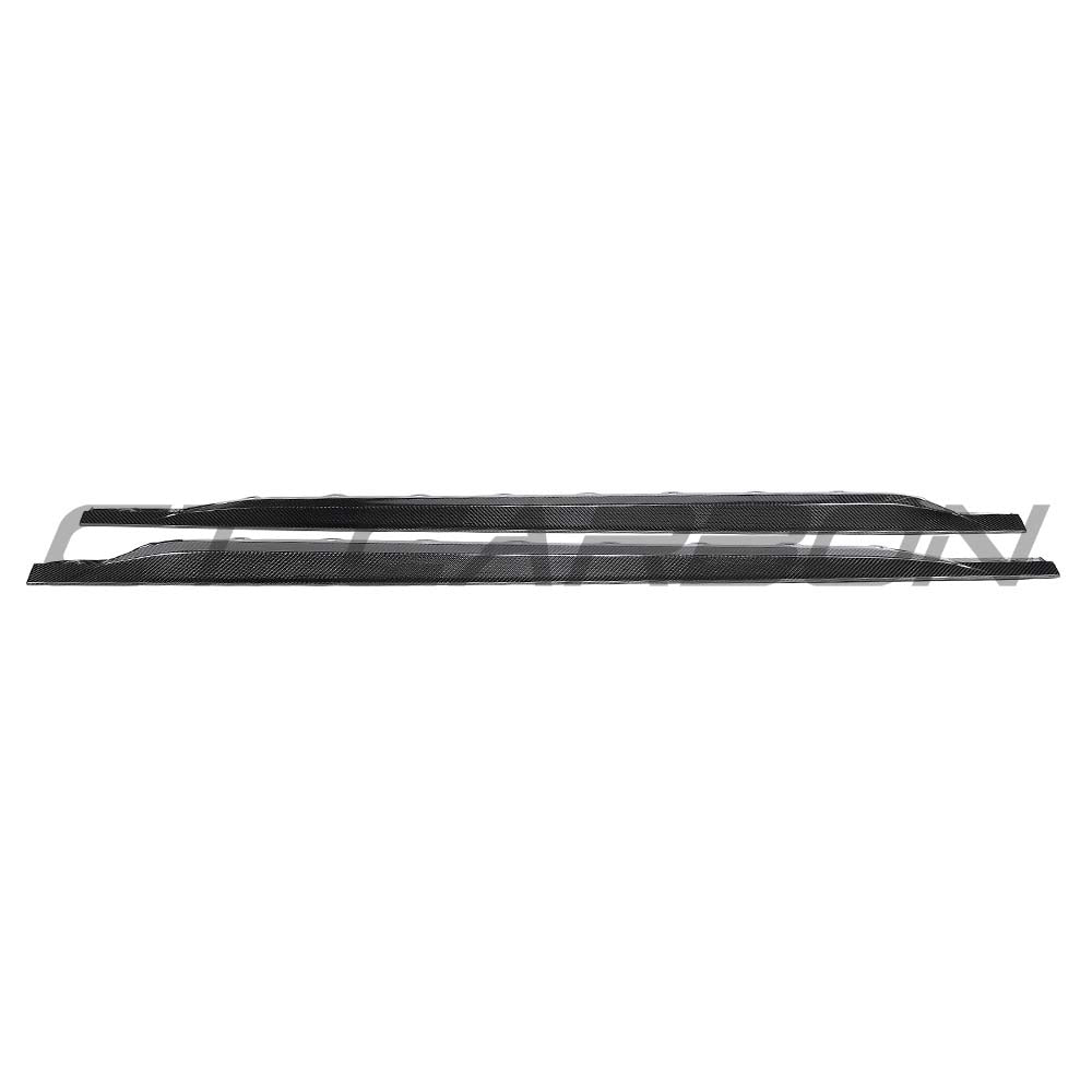 Full carbon fibre kit for Audi RS3 8Y 2025+ facelift saloon by CT Carbon, showing sleek carbon fibre panels and aerodynamic design.