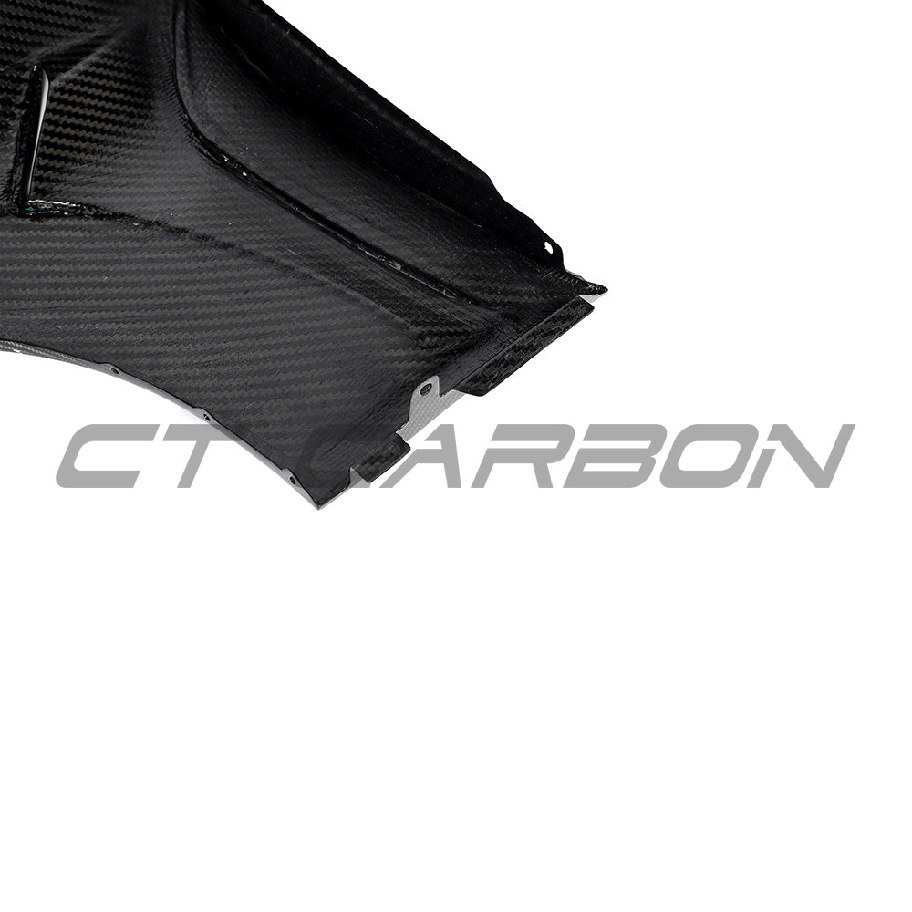 BMW F87 M2 Carbon Fibre Fenders by CT Carbon, showing sleek lightweight fender design on the sporty car.