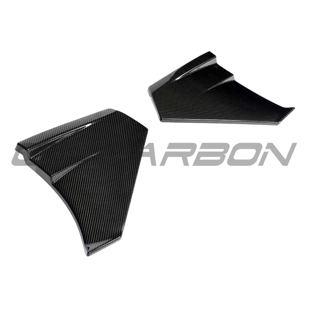 Lamborghini Revueltto carbon fibre side skirt trim by CT Carbon, featuring sleek, textured design for enhanced vehicle style and aerodynamics.