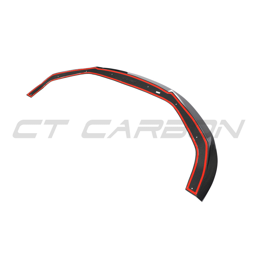 Audi RS3 8Y 2025+ carbon fibre splitter by CT Design V2, showcasing the sleek, aerodynamic splitter on the front bumper.