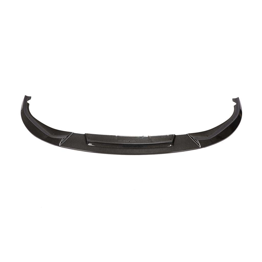 BMW 5 Series G30 G31 2021-2024 CT Carbon dry carbon fibre LCI splitter V1 installed on front bumper.