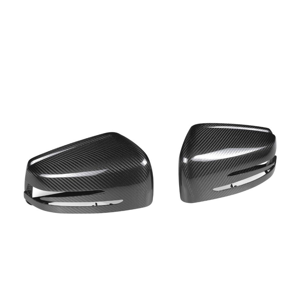 Mercedes G Class W463 2010-2018 CT Carbon pre-preg carbon fiber mirrors, close-up view showing sleek mirror caps.