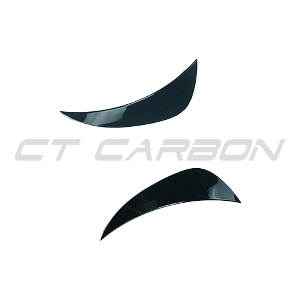 CT Carbon gloss black front bumper corners for Mercedes C43 and C-Class W205 pre-facelift models, 2014-2018, automotive accessories