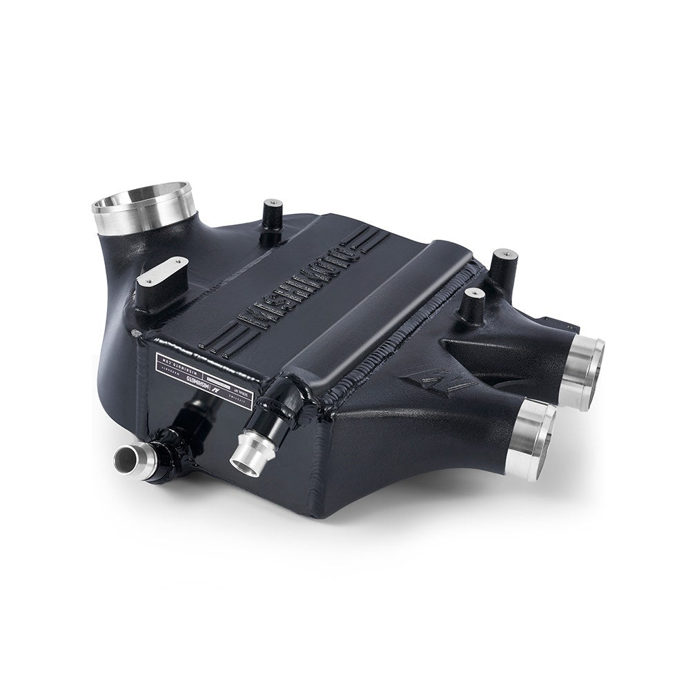 MISHIMOTO performance air-to-water intercooler in matching color for BMW F8X M3 M4 2015-2020 engine cooling system