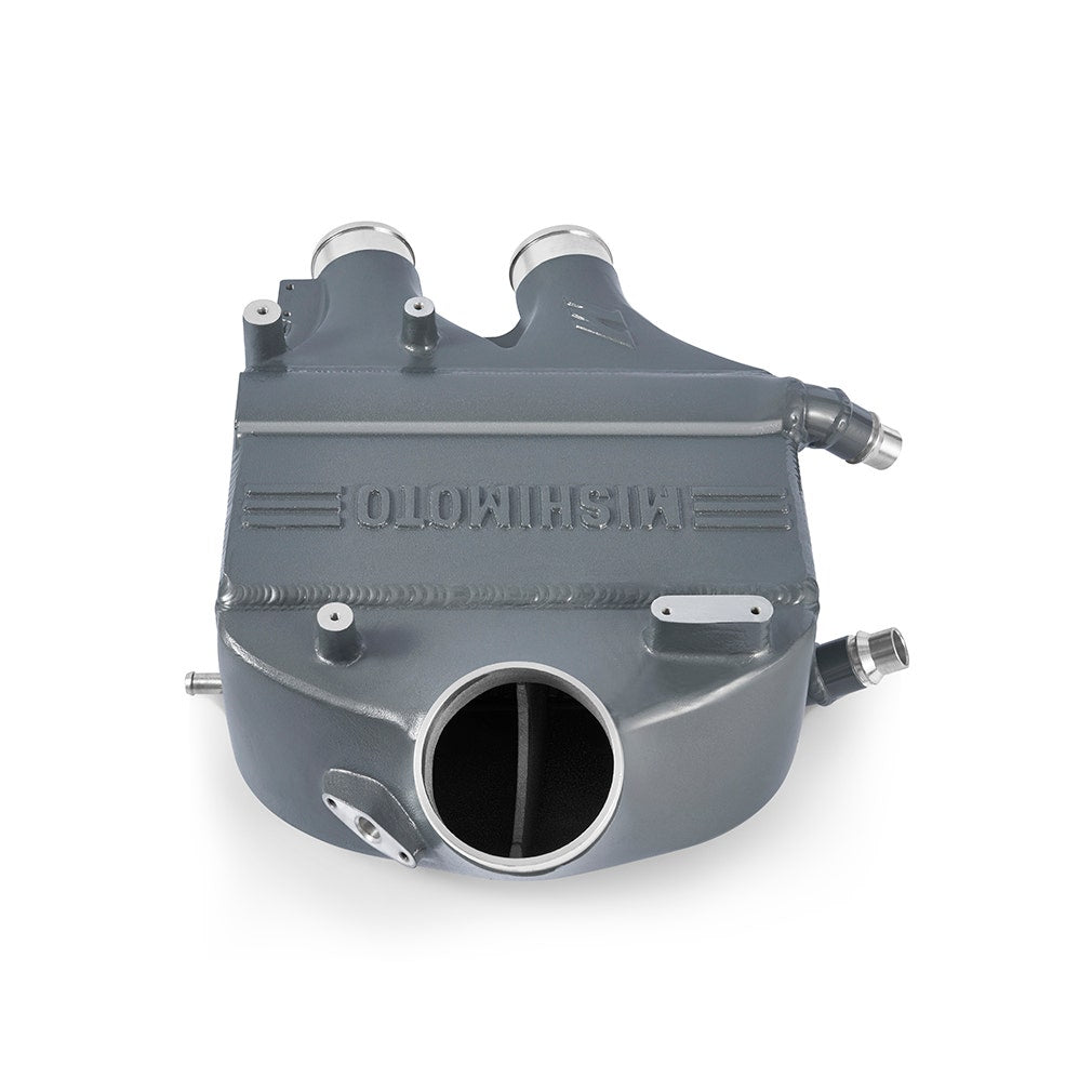 MISHIMOTO performance air-to-water intercooler for BMW F8X M3/M4 2015-2020, color matched, installed in engine bay