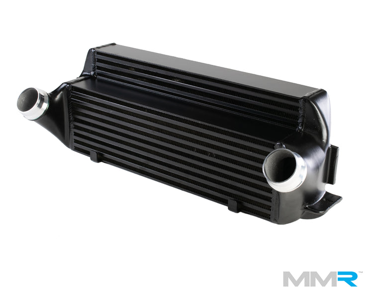 MMX Performance high-performance intercooler for BMW N55 engines, fits M2, M135i, M235i, 335i, and 435i models.