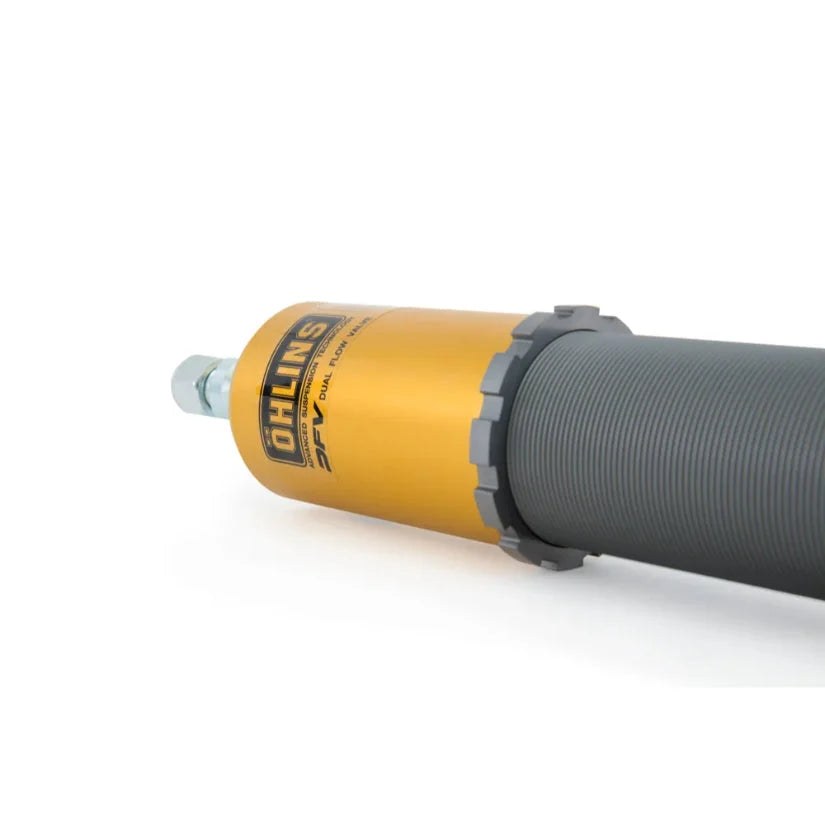Ohlins Road & Track Coilovers DFV 1-way for BMW M2 F87 2016-2020, TUV approved, showing coilover suspension components.