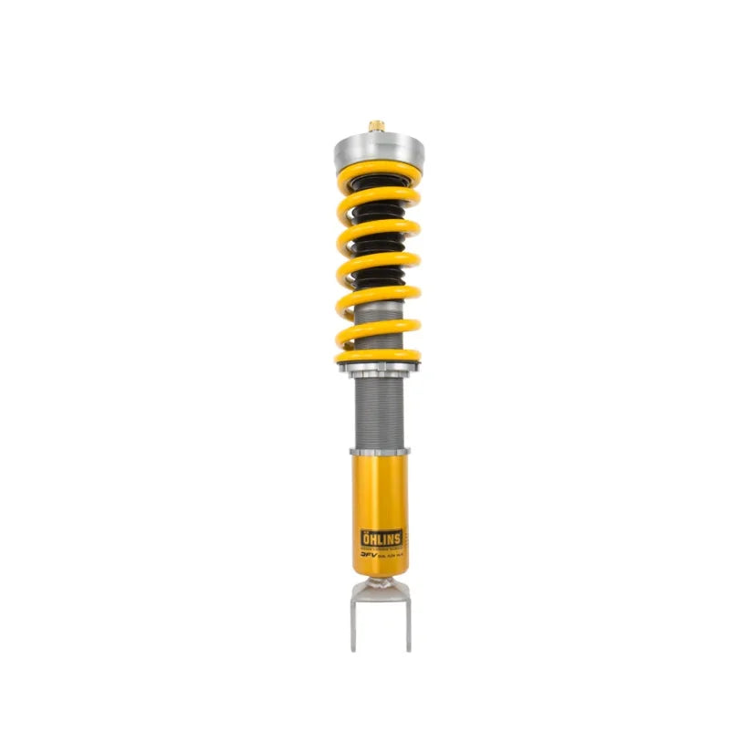 Ohlins Road & Track Coilovers DFV 1-way for Fiat 124 Spider with 100N/mm front springs, TUV approved, showing coilover components