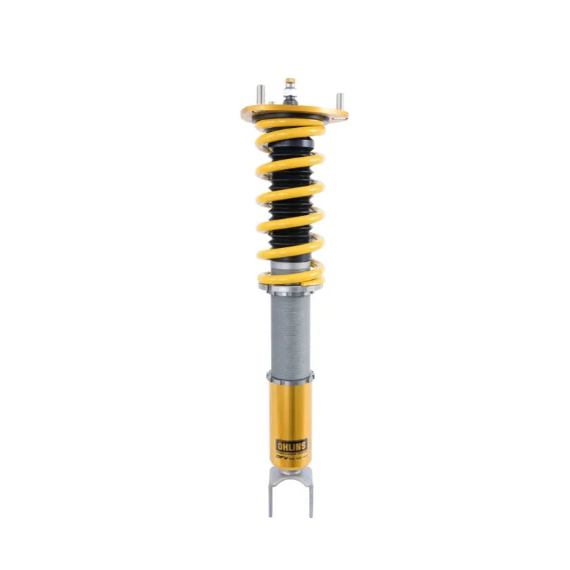 Ohlins Road & Track Coilovers DFV 1-way for Mazda MX-5 NC 2005-2015, TUV approved, showing the coilover setup with adjustable components.