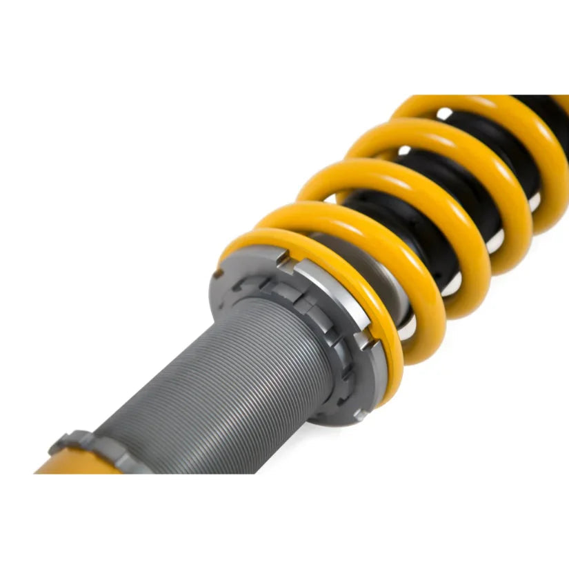 Ohlins Road & Track Coilovers DFV 1-way for Mitsubishi Lancer Evo 7-9, showing adjustable coilover suspension components