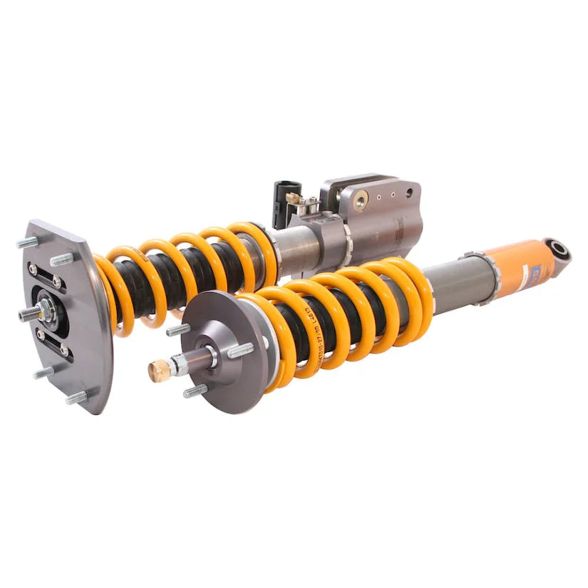 Ohlins Road & Track Coilovers DFV 1-way for Porsche 911 993 models from 1993 to 1998, showing the coilover suspension components.