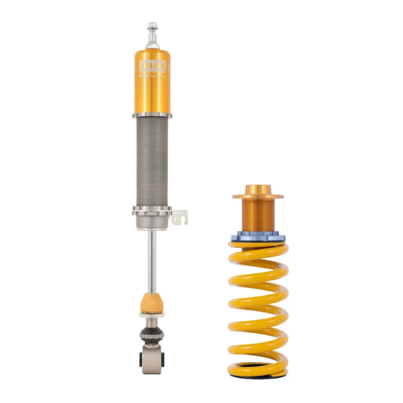 Ohlins Road & Track Coilovers DFV 1-way for Toyota Supra J29 2019+ showing adjustable suspension components