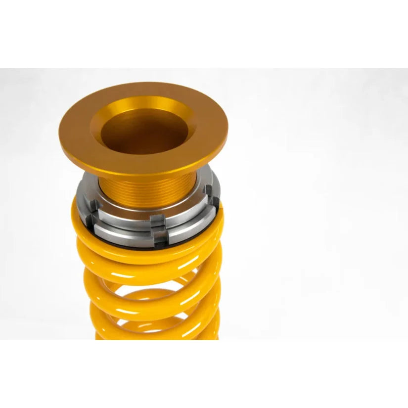 Ohlins Road & Track Coilovers DFV 1-way for Toyota Yaris GR, TUV approved, showing the coilover suspension with adjustable components.