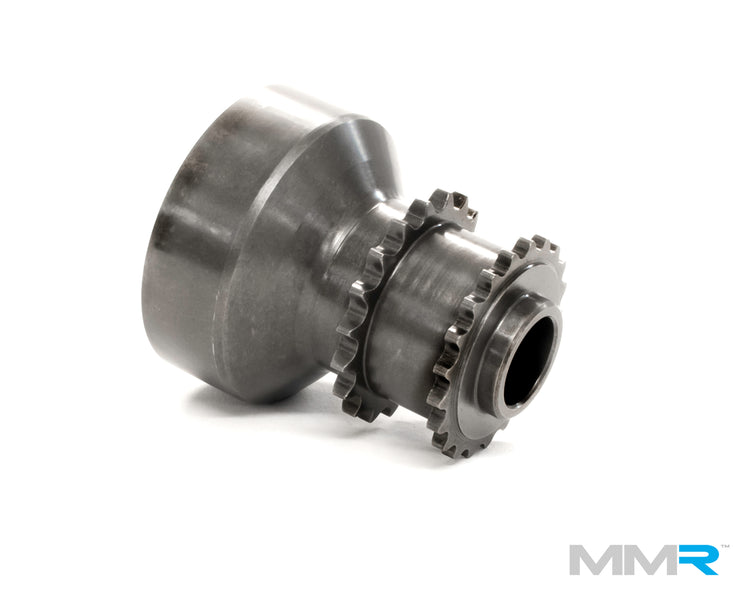 MMX Performance single piece crank hub upgrade for BMW S55 and N55 engine, high-performance engine part with durable construction.