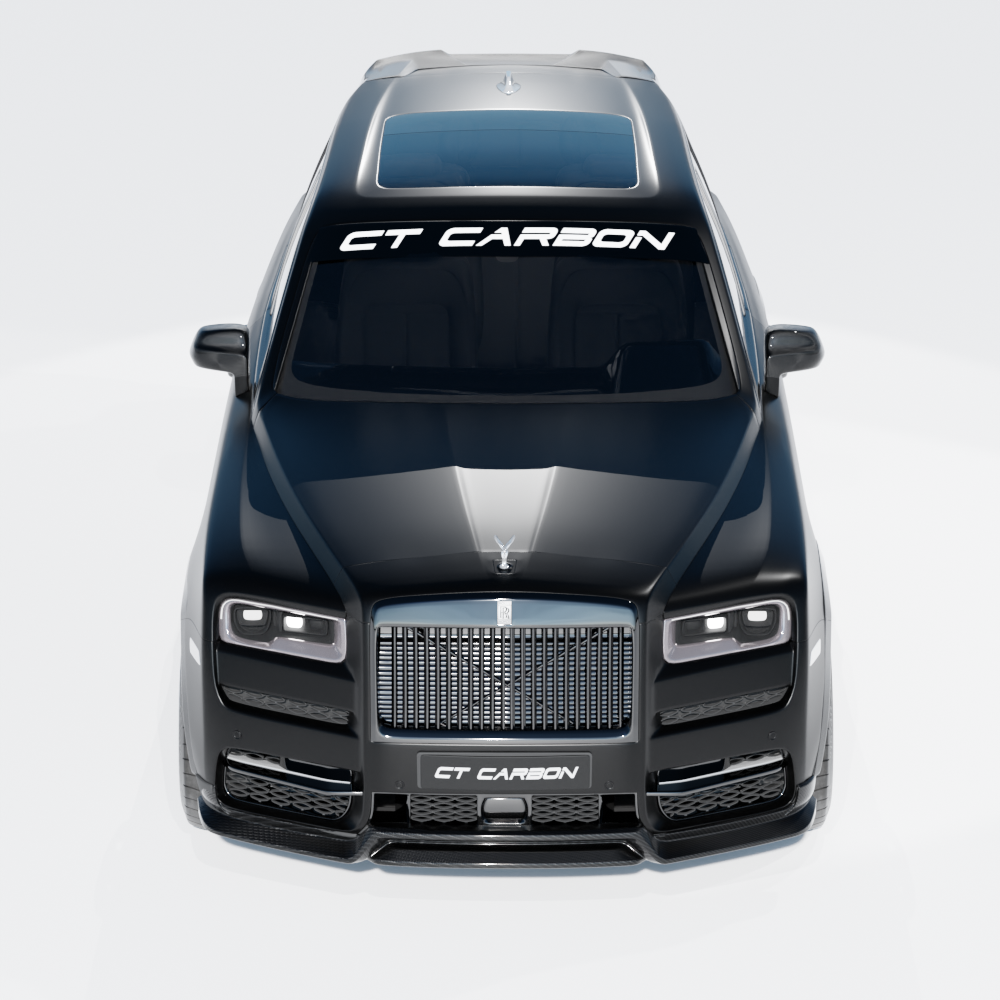 CT Carbon Rolls Royce Cullinan carbon fibre splitter mounted on the front of the luxury SUV.