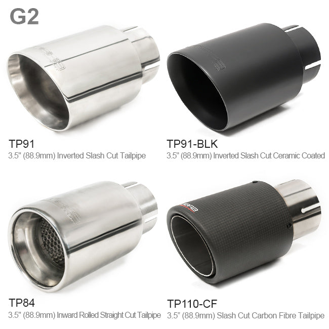 Cobra Sport VW Polo GTI Mk6 2.0 TSI Venom Turbo Back Performance Exhaust tailpipes showing dual chrome tips