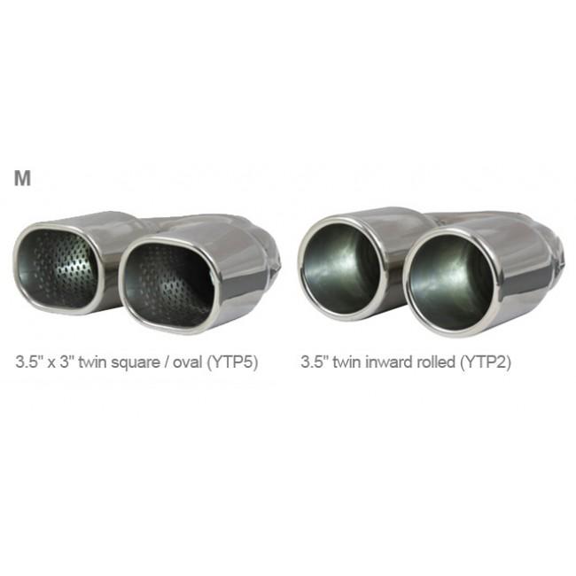 Cobra Sport BMW X5 E53 3.0 Diesel cat back performance exhaust tailpipes showing dual chrome tips